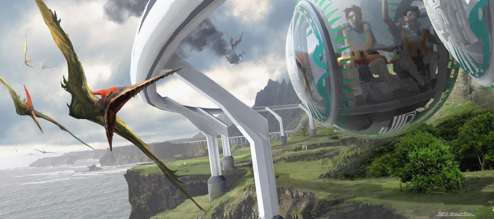 Never Before Seen Jurassic World Concept Art Surfaces A Year After The Films Release 