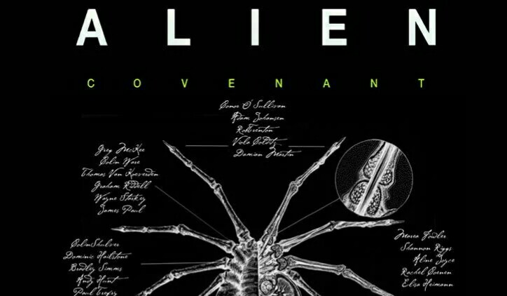 Alien: Covenant poster gifted to the film's Creature Crew sports an iconic Facehugger!