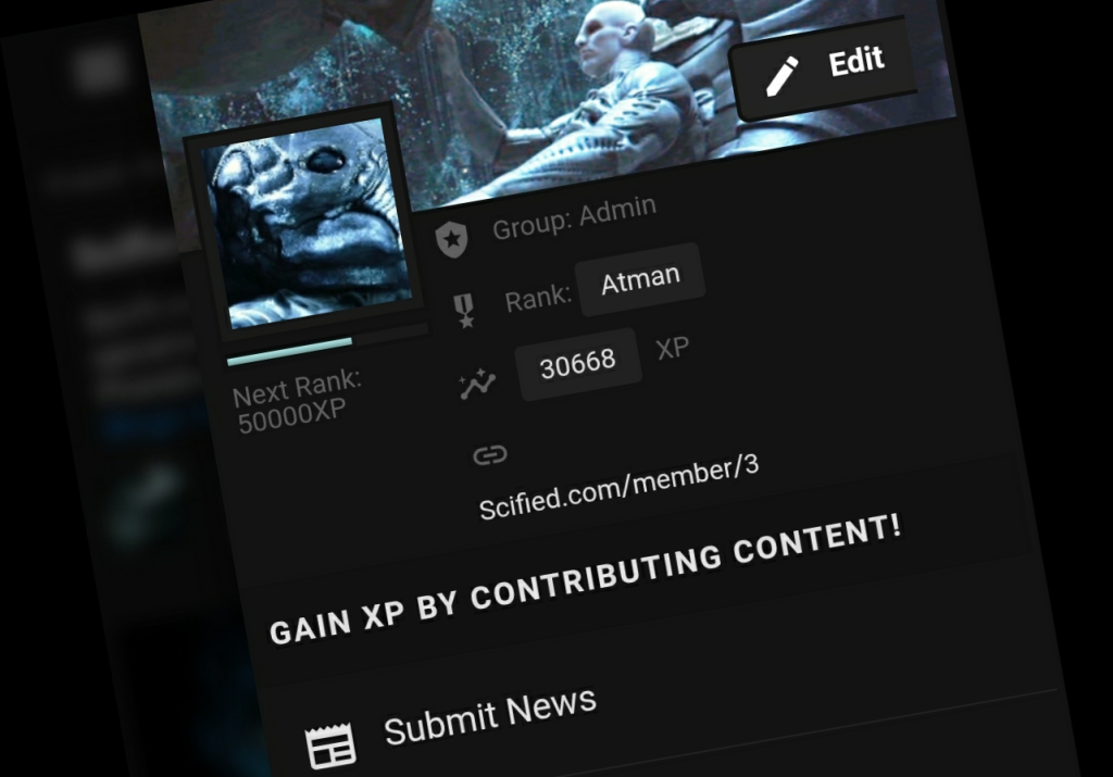 Earn XP points when you post on Scified