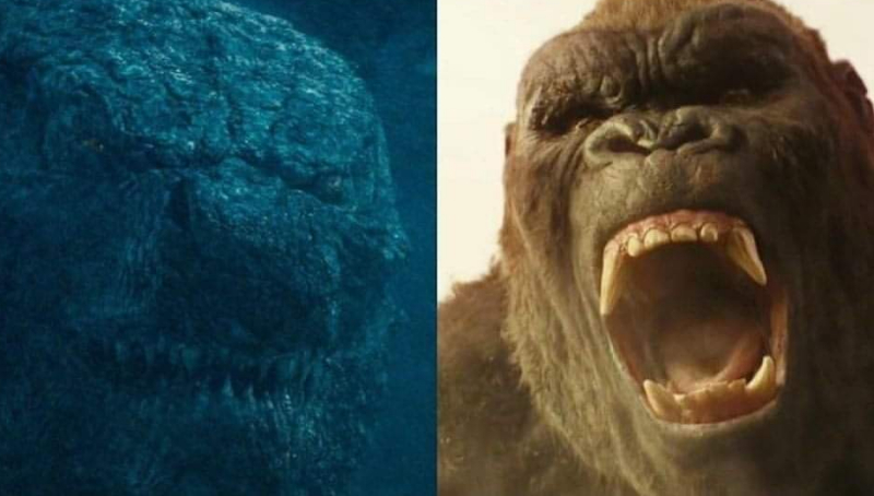 Godzilla vs. Kong Monster Brawl Sculpt Prototype sees Kong headlock Godzilla!