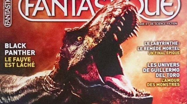 Jurassic World: Fallen Kingdom dawns the cover of L'Ecran Fantastique magazine!