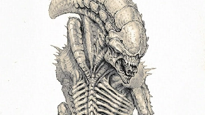 Early Alien: Earth Xenomorph concept art by Ken Barthelmey!