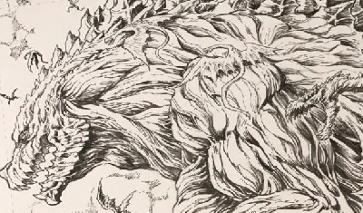 Matt Frank teases Godzilla: Planet of the Monsters art piece!