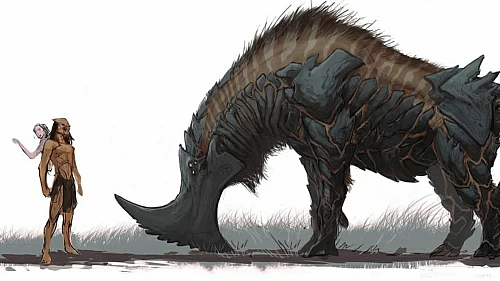 Official Predator: Badlands Bone Bison concept art gives closer look at the Genna creature!