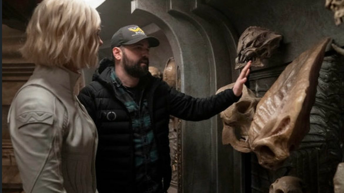 New Predator: Badlands behind-the-scenes image from the Trophy Room!