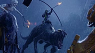 Dek rides Dinosaur-like alien into battle in early concept art for Badlands!