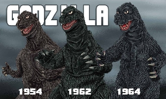 Godzilla Design Comparison from the 1950's and 60's