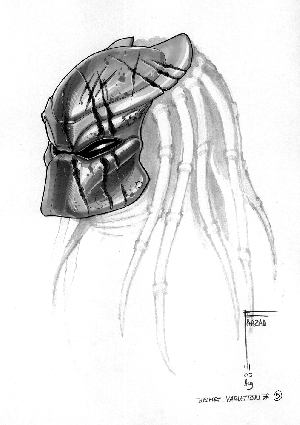 Early AvP Predator mask designs Image