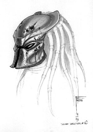 Early AvP Predator mask designs Image