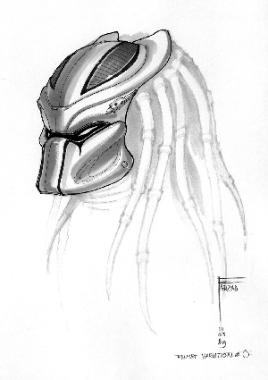Early AvP Predator mask designs Image