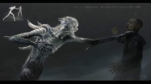 Early Offspring Alien concept art