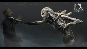 Early Offspring Alien concept art