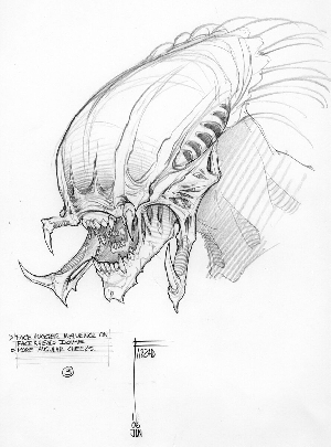 Early Predalien concept art from AvP: R Image