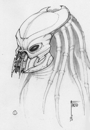 Early Predator concept art from AvP: R Image