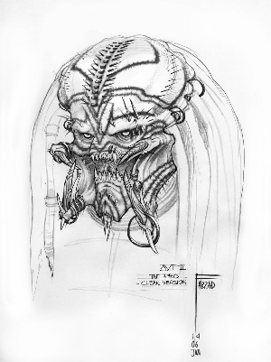 Early Wolf Predator concept art from AvP: R Image