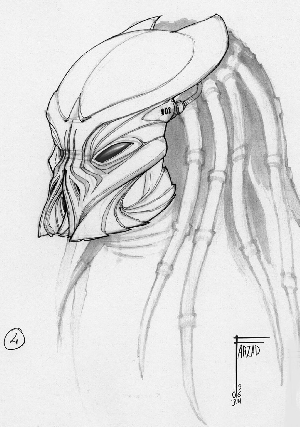Early Wolf Predator concept art from AvP: R Image
