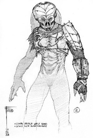 Early Wolf Predator concept art from AvP: R Image