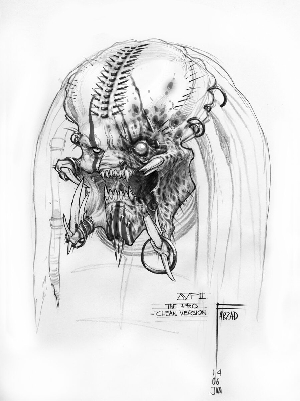 Early Wolf Predator concept art from AvP: R Image