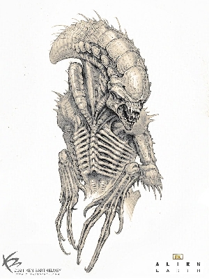 Early Xenomorph design by Ken Barthelemey Image