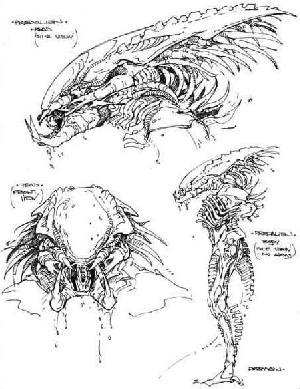 Eearly AvP: R Predalien concept art