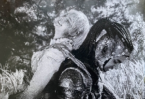 Elle Fanning and Dimitrius Koloamatangi BTS Image