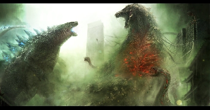 Godzilla 2014 vs. Biollante Fan Art