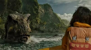 JW Rebirth T-Rex river attack