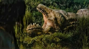 JW Rebirth T-Rex sleeping scene