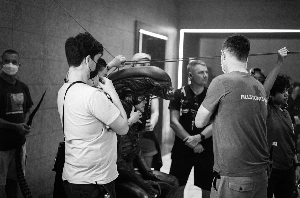 On the set of Alien: Earth