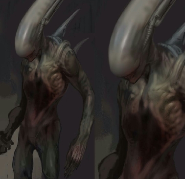 Prometheus Alien concept design by Carlos Huante