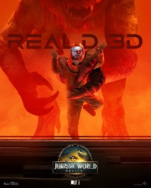 Real D 3D Jurassic World Rebirth poster