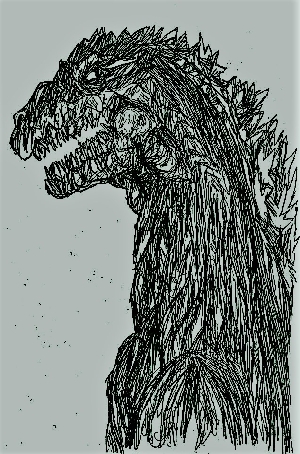 Shin Godzilla Headshot Sketch 