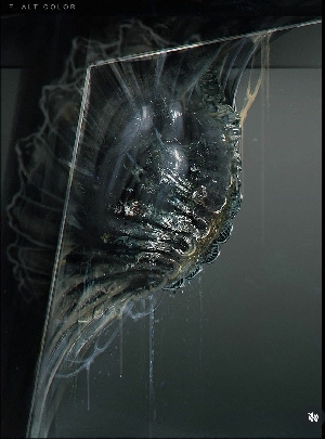 Xenomorph Cocoon concepts by Dane Hallett