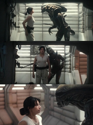 Xenomorph intimidates Zoya