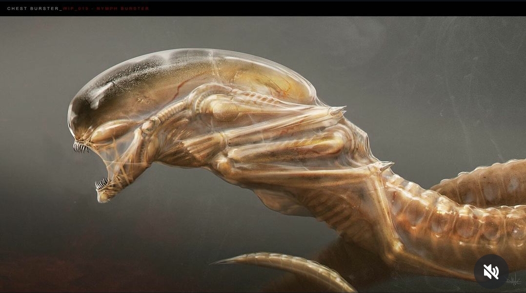 Alien: Romulus Chestburster design by Dane Hallett