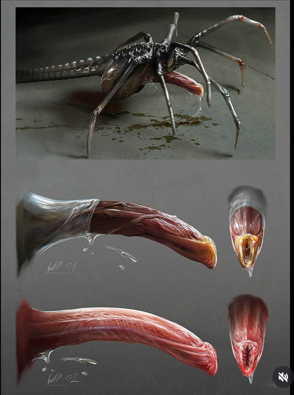 Alien: Romulus Facehugger concept art