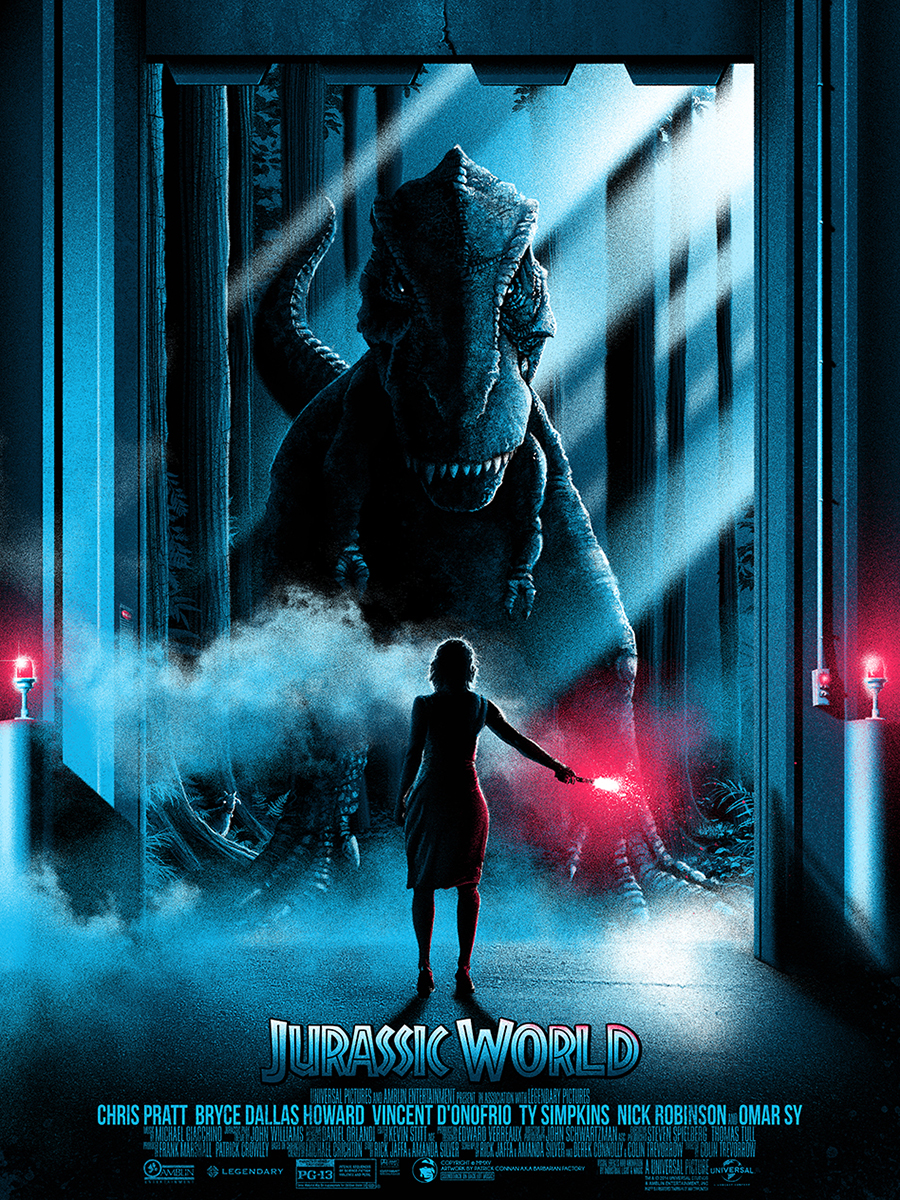 Awesome Jurassic World fan poster by Patrick Connan