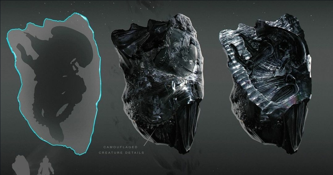 Big Chap Xenomorph Ore / Asteroid (Alien: Romulus Concept Art Image ...