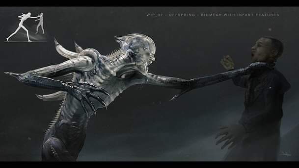 Early Offspring Alien concept art