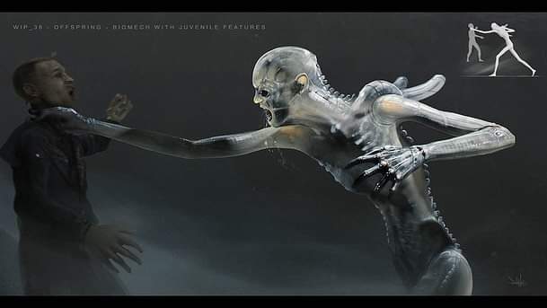 Early Offspring Alien concept art