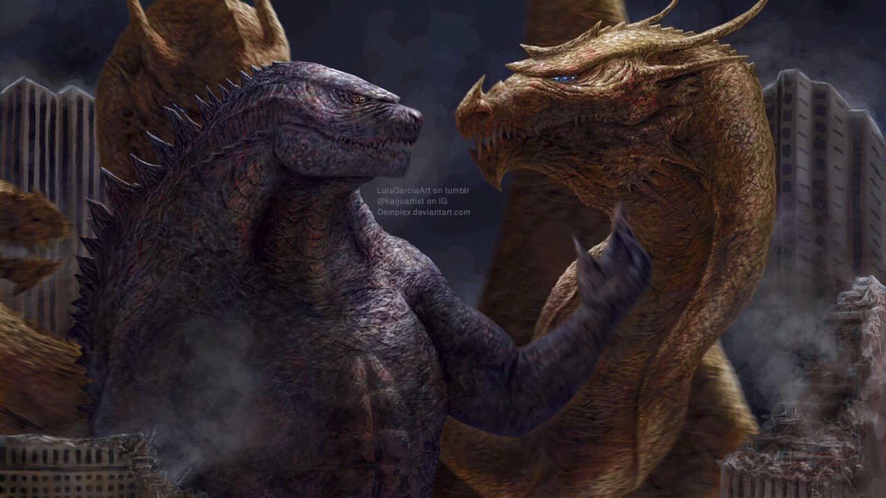 Godzilla vs. Ghidorah - Godzilla 2 fan art