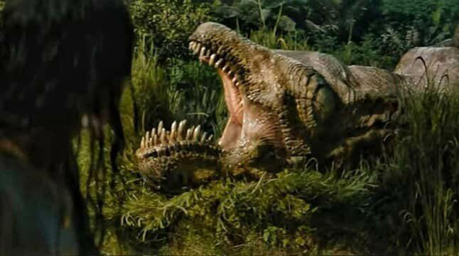 JW Rebirth T-Rex sleeping scene