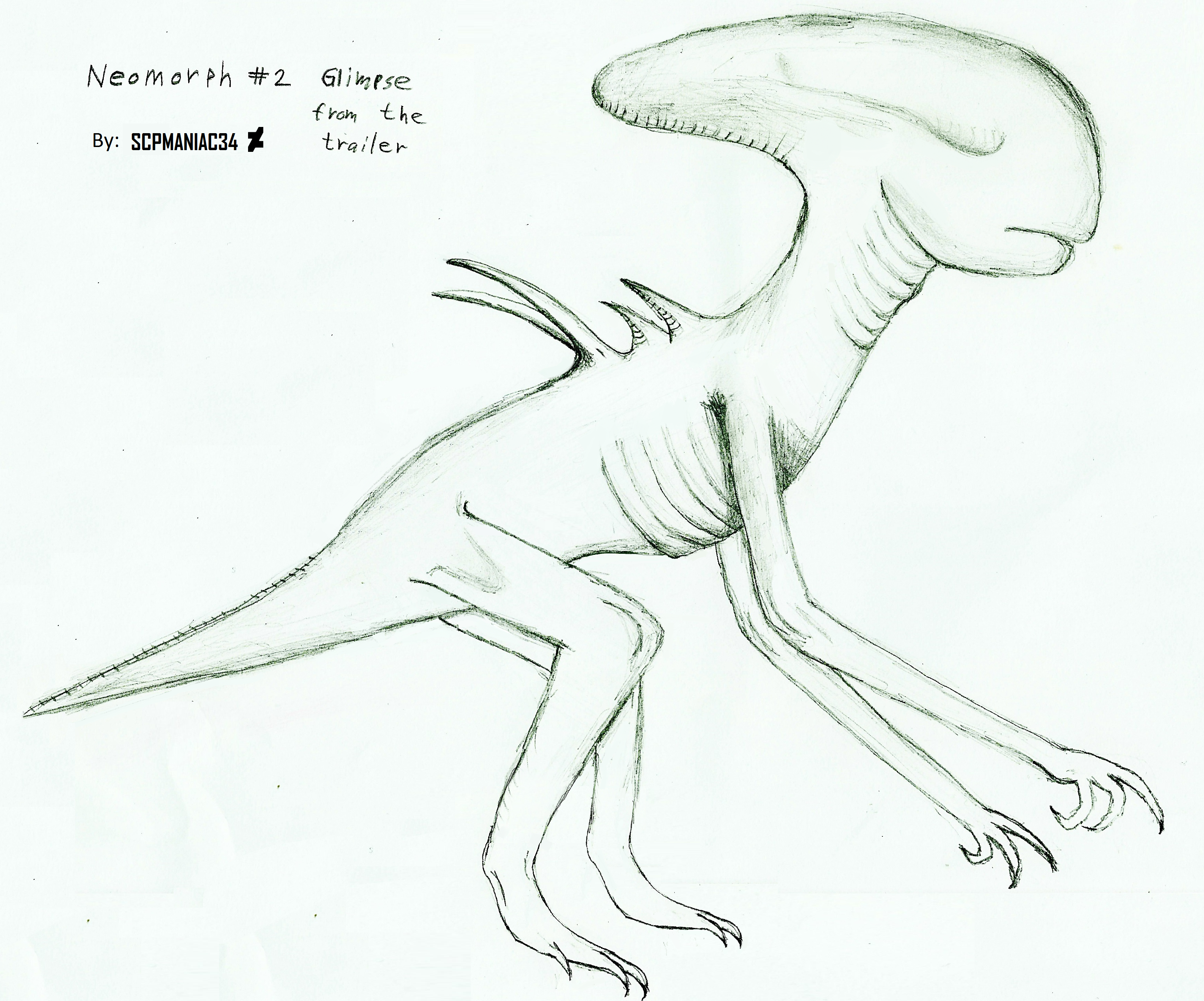 Sketch of Neomorph from the trailer