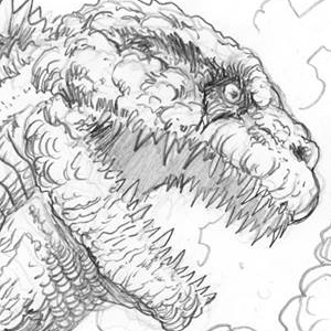 Godzillas Face-Off in New Godzilla Resurgence vs. Godzilla 2014 Sketch by Matt Frank!