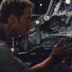 Indominus Rex eats a Gyrosphere and Chris Pratt examines Raptor Blue in new TV spot and extended Jurassic World movie clip!