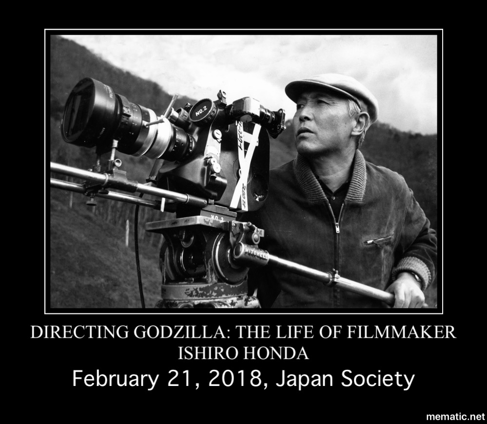 Upcoming Talk on Godzilla Director Ishiro Honda in NYC