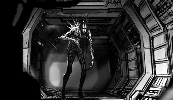 Alien Romulus storyboards by Santiago Vecino- The Offspring