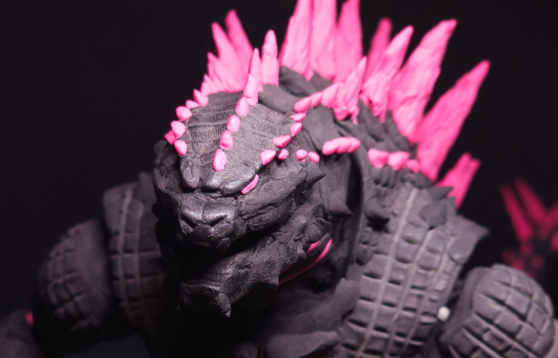 Godzilla Evolved made entirely out of clay!
