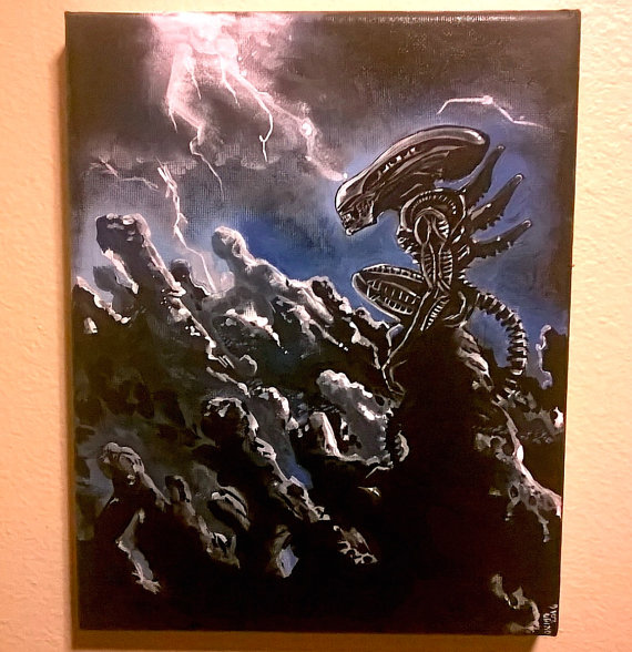 8 x 10 Original Alien painting - Alien Movies Forum