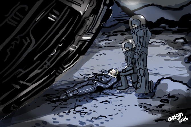 Were Vickers and Wayland's bodies recovered after Shaw and David8's departure?